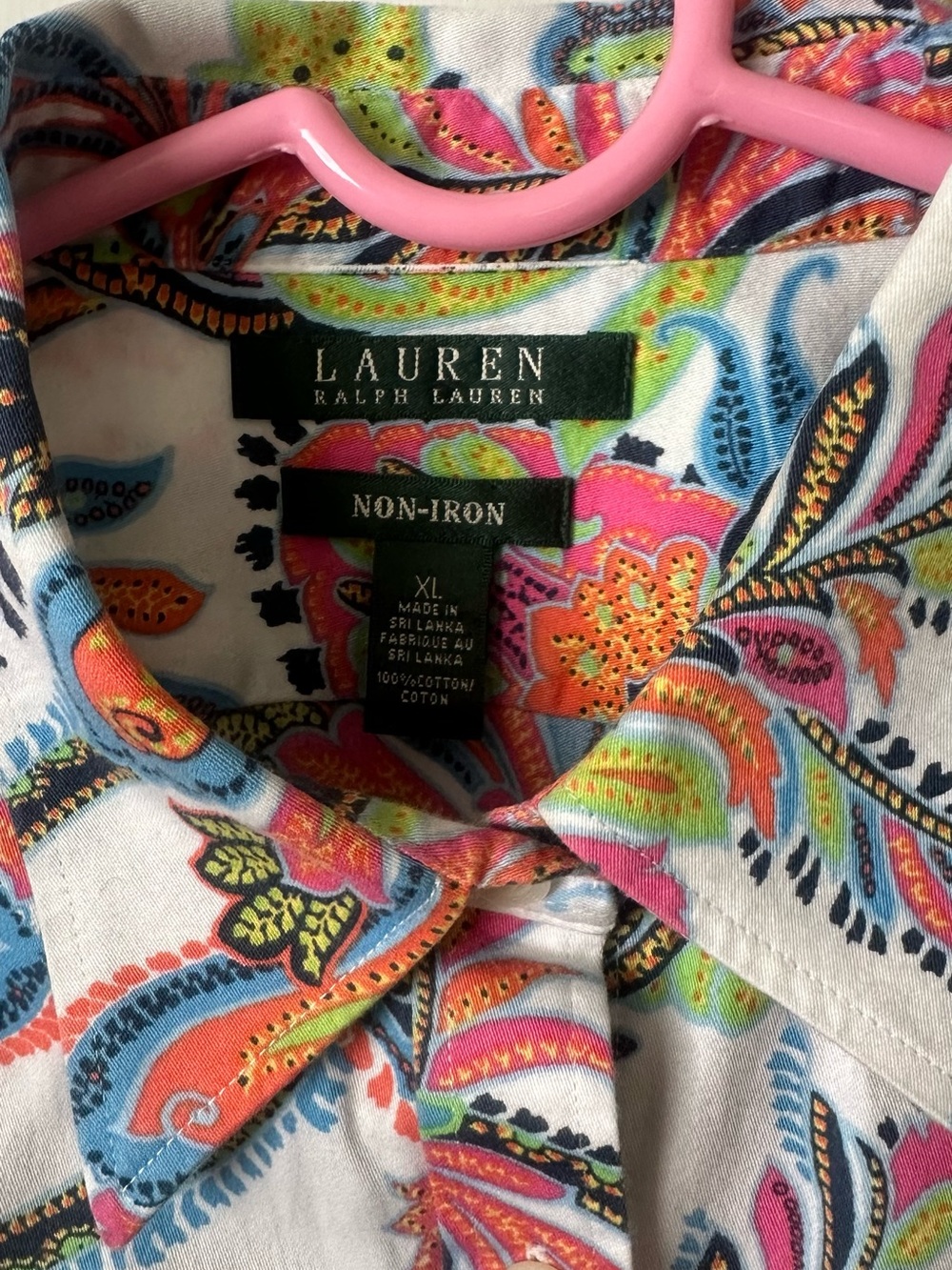 Ralph Lauren paisley blouse size xl - Picture 2 of 5